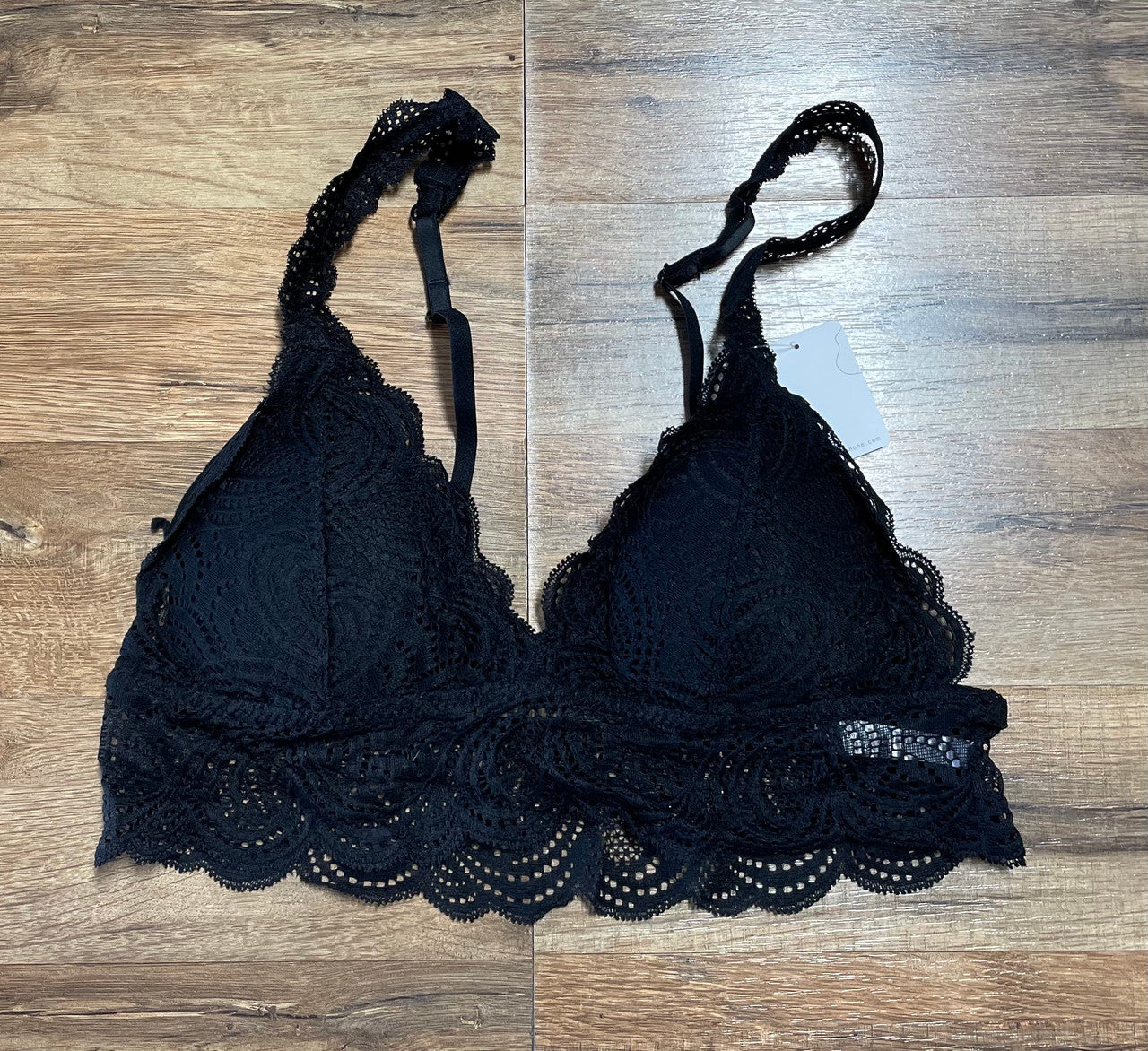 Black Lace Pull Over Bralette