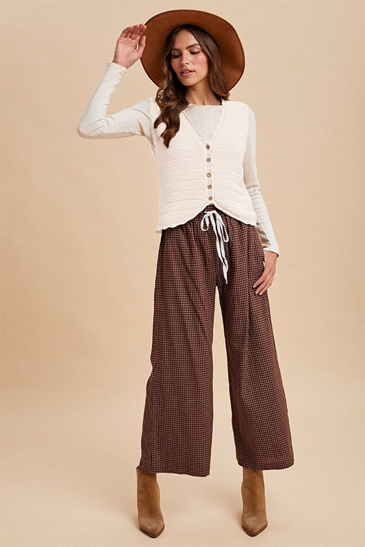 Ivory Crop Sweater Vest