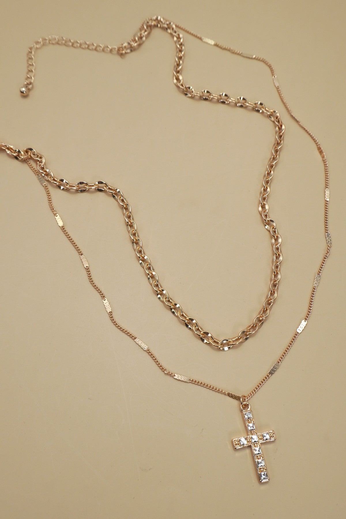 Josslyn Rhinestone Cross Necklace