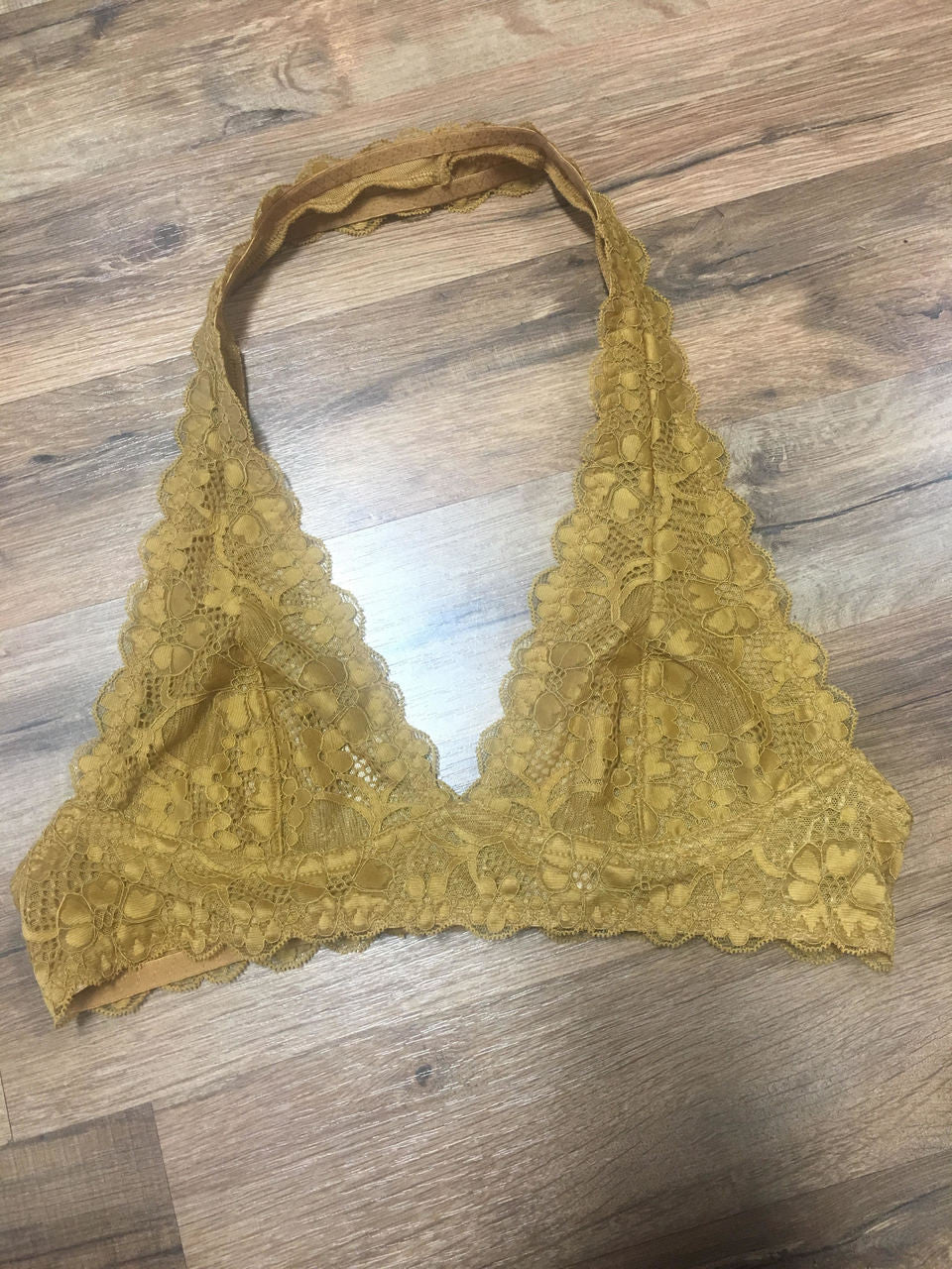 Mustard Halter Bralette