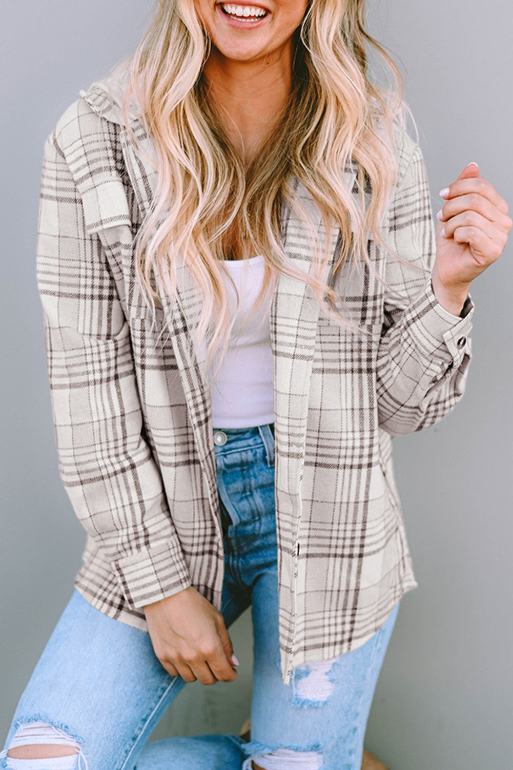 Neutral Plaid Flannel