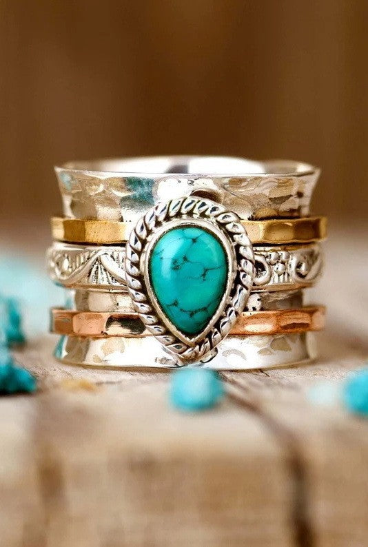 Teardrop stacked ring