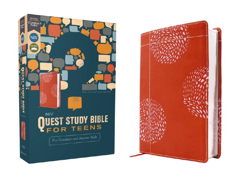 NIV Quest Study Bible For Teens, Leathersoft Coral