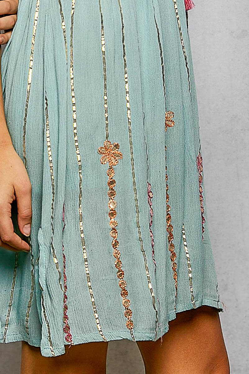 Mint Boho Dress