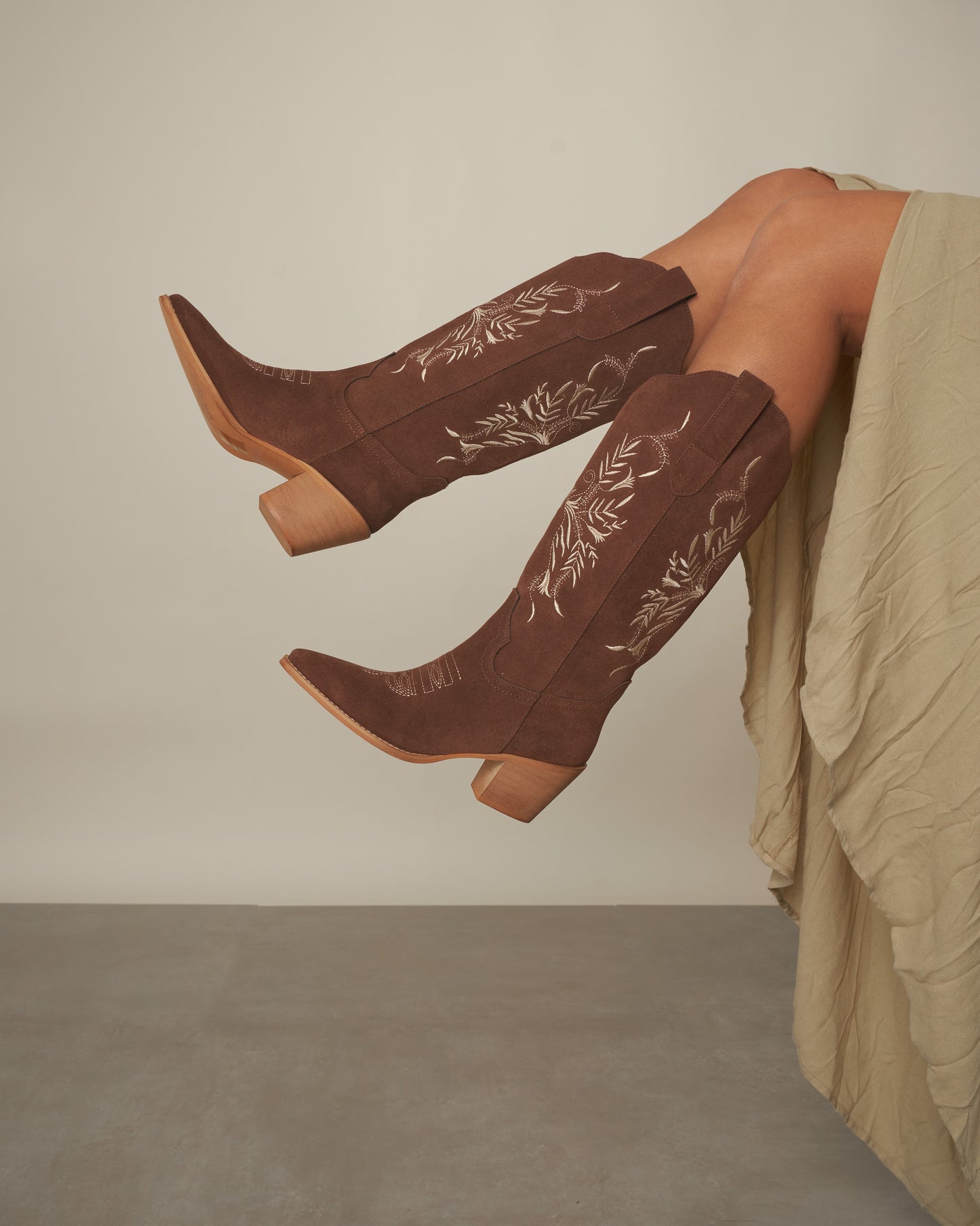 Brown Embellished Boot