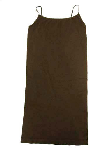 Long Spaghetti Strap Cami Brown