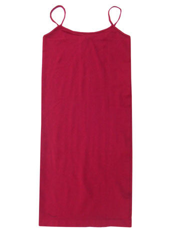 Long Spaghetti Strap Cami Burgundy