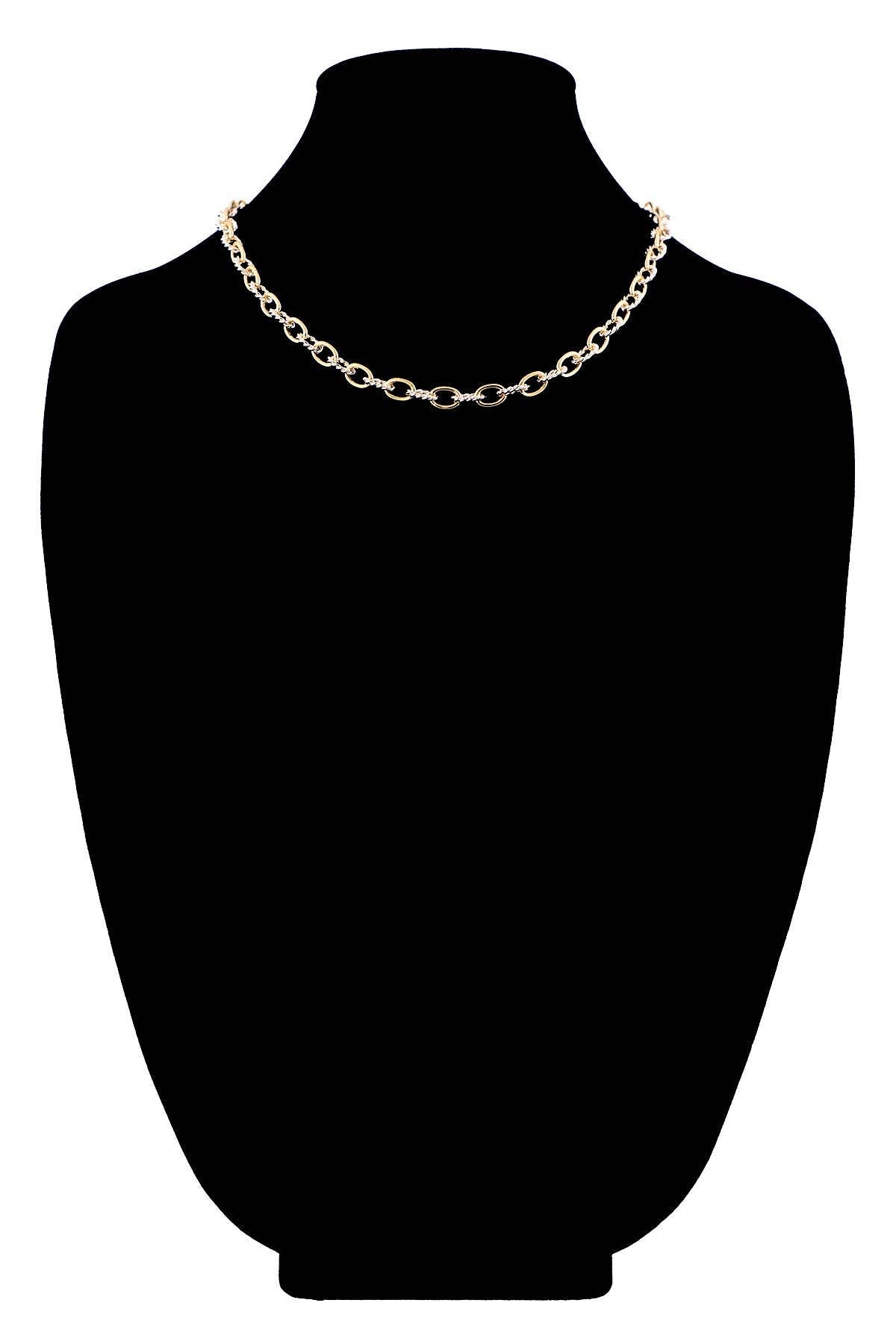 Two-Tone Chain Necklace