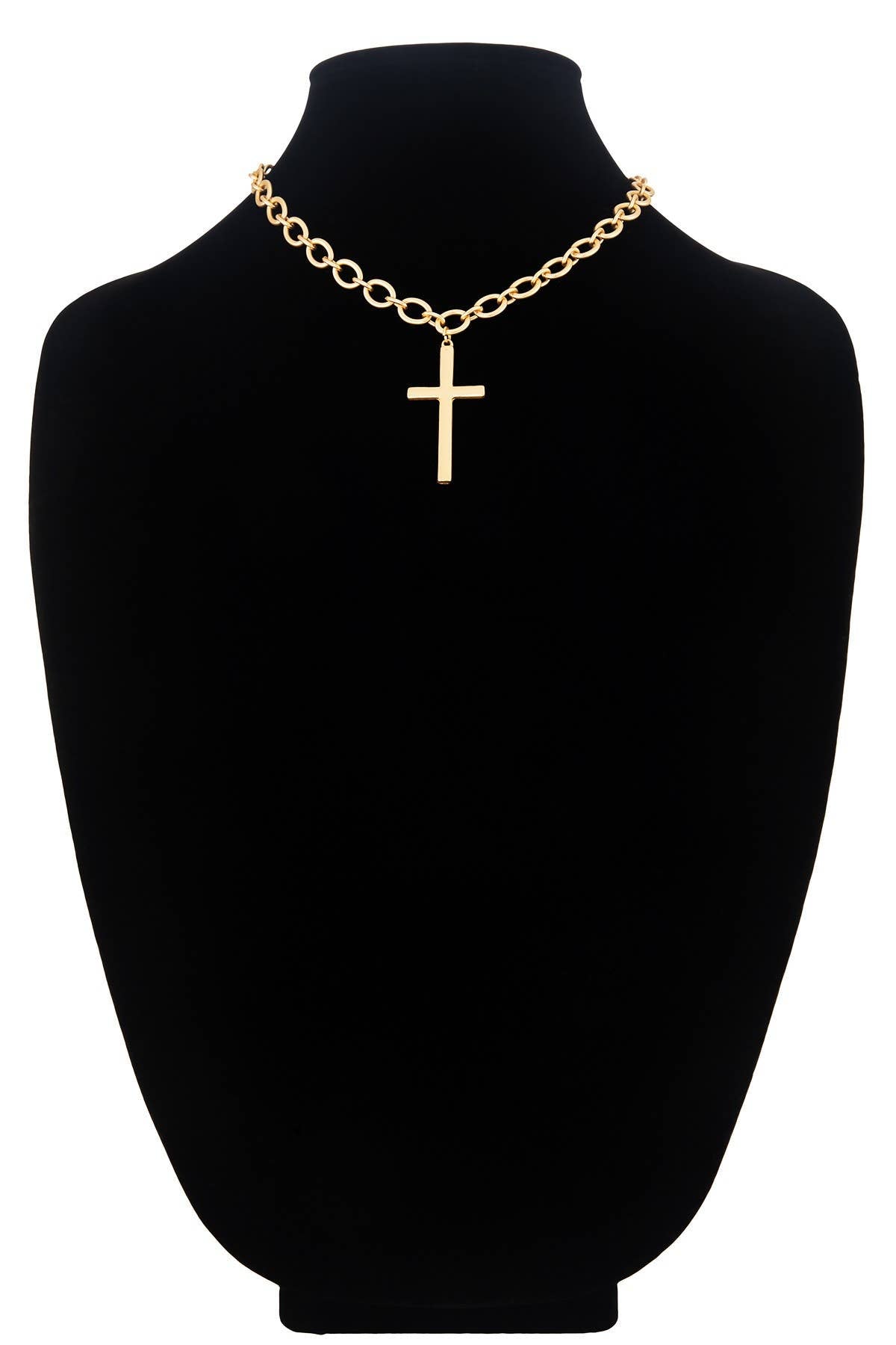Gold Chain Cross Necklace