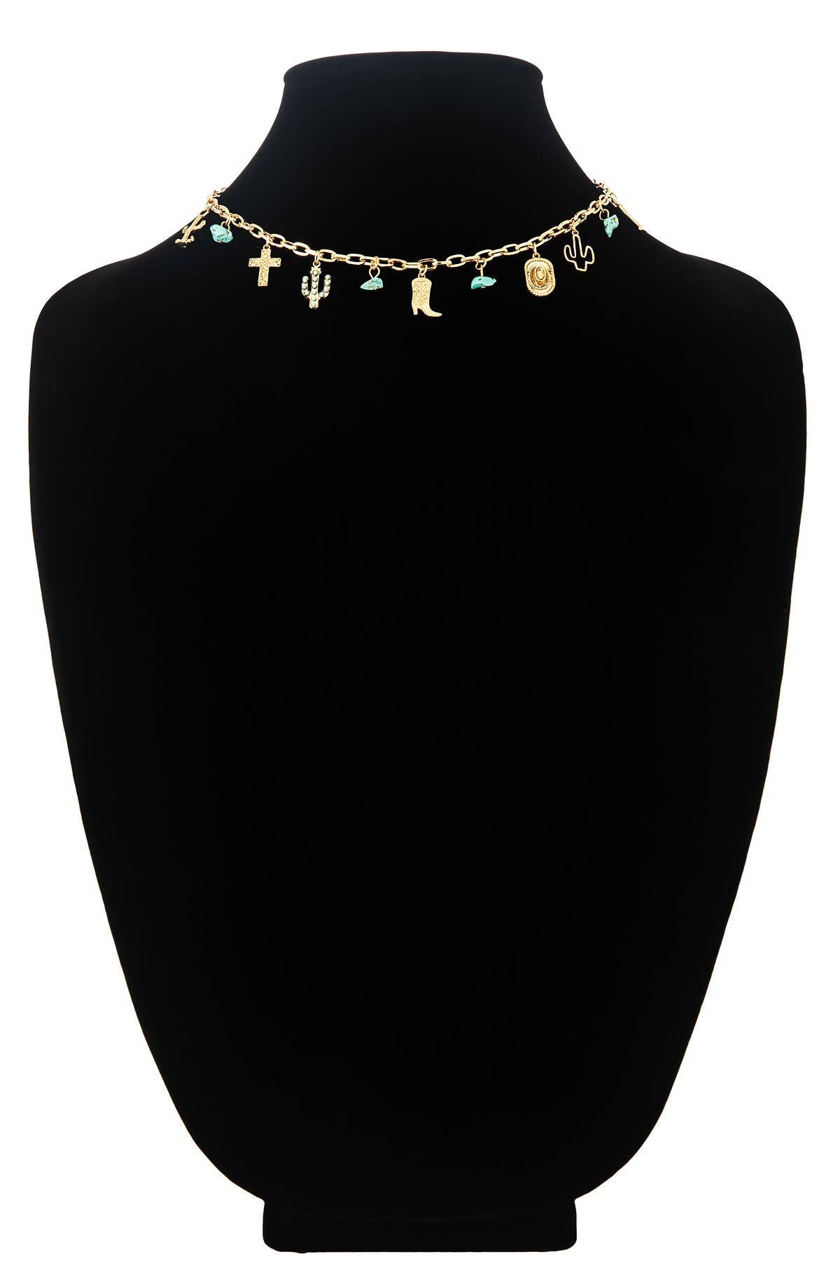 Western Silver Charm Necklace