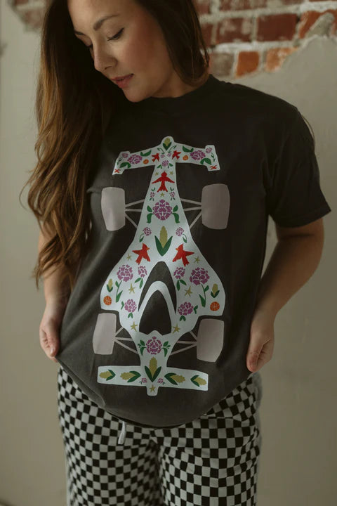 Floral Indy Car Tee