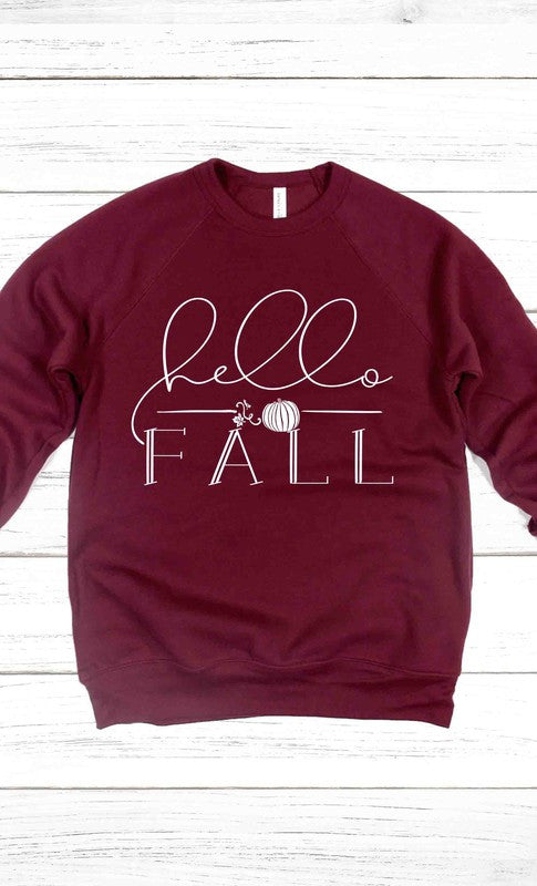 Maroon Hello Fall Sweatshirt