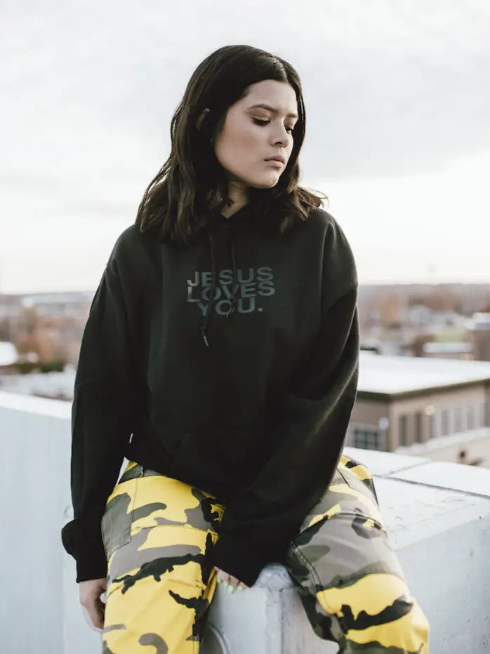 Jesus Love You Puff Paint Hoodie