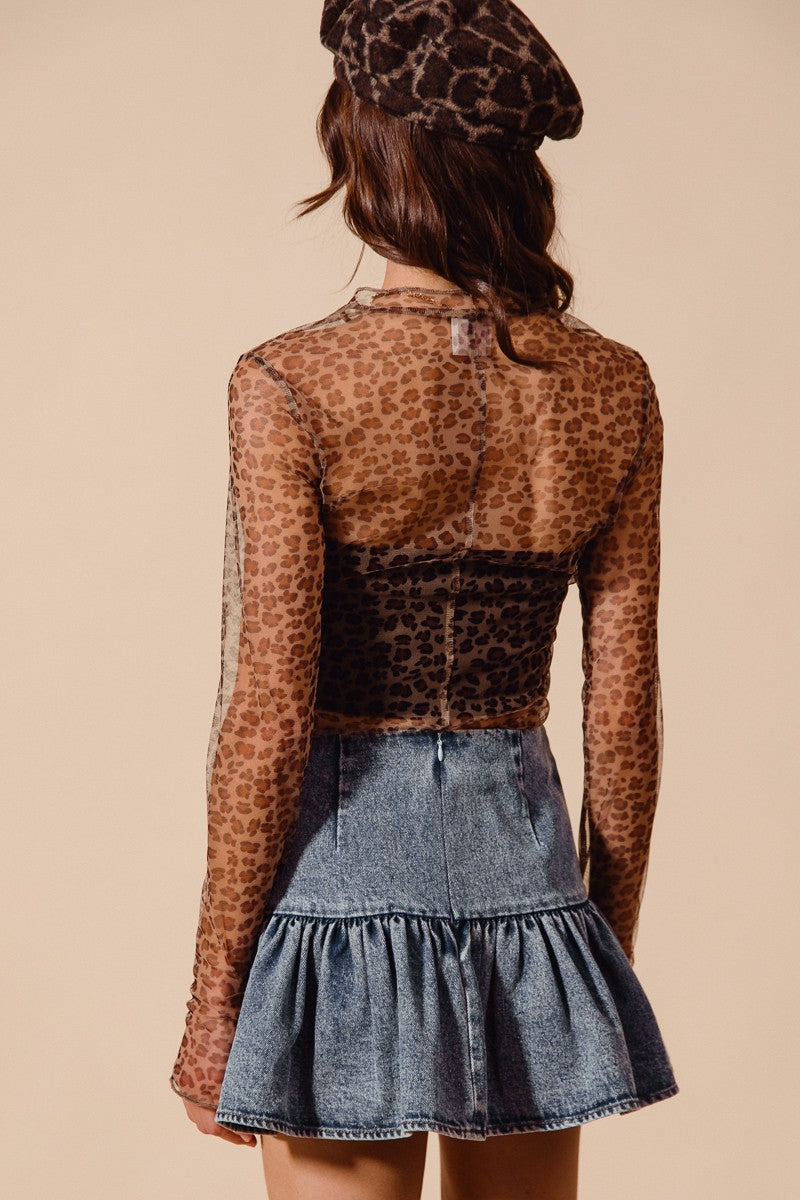Leopard Layering Top