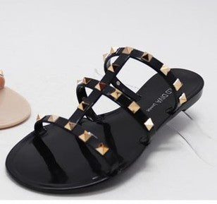 Black Studded Sandal