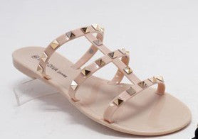 Nude Studded Sandal