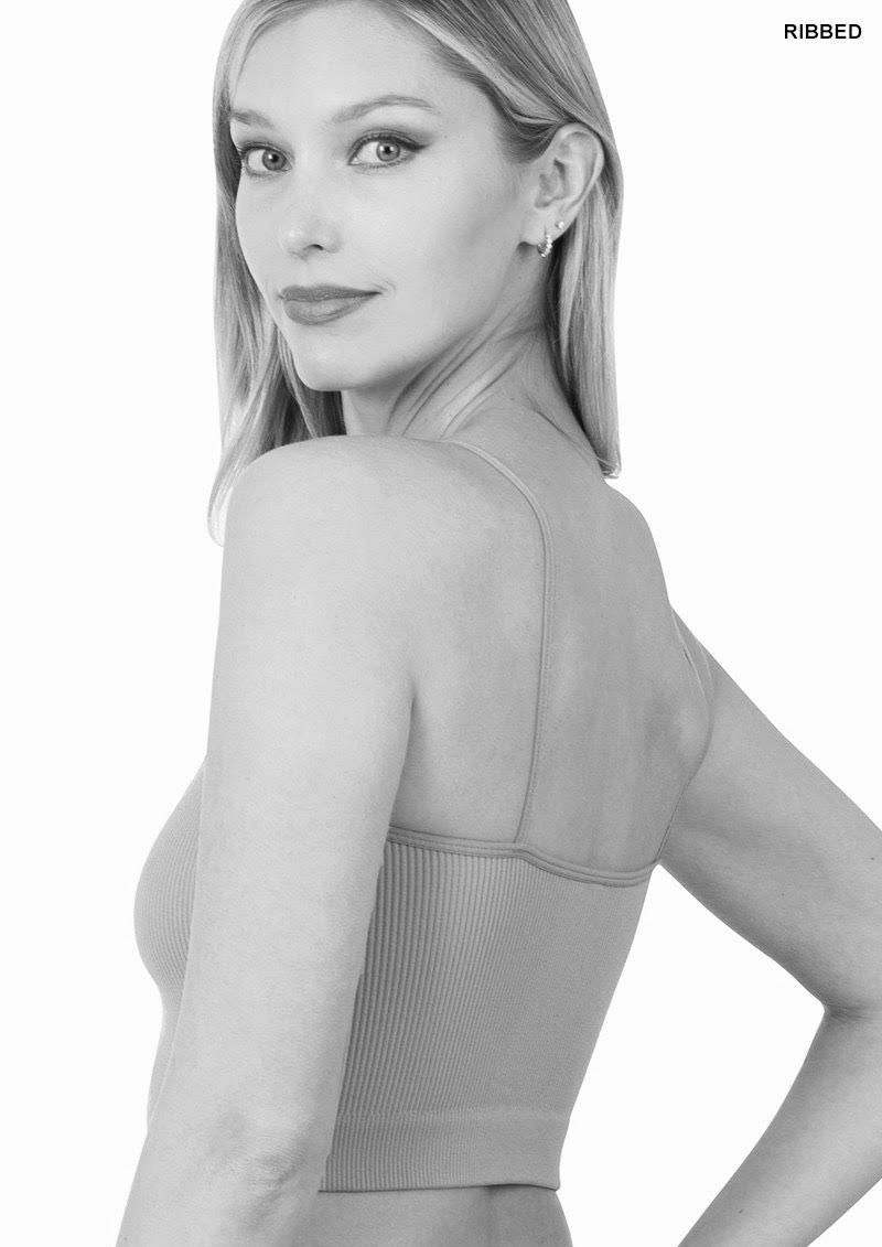 Mint Ribbed Seamless Crop Top