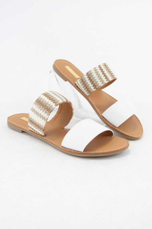 White Double Strap Sandal