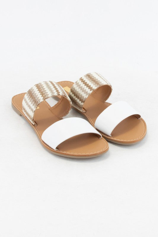 White Double Strap Sandal