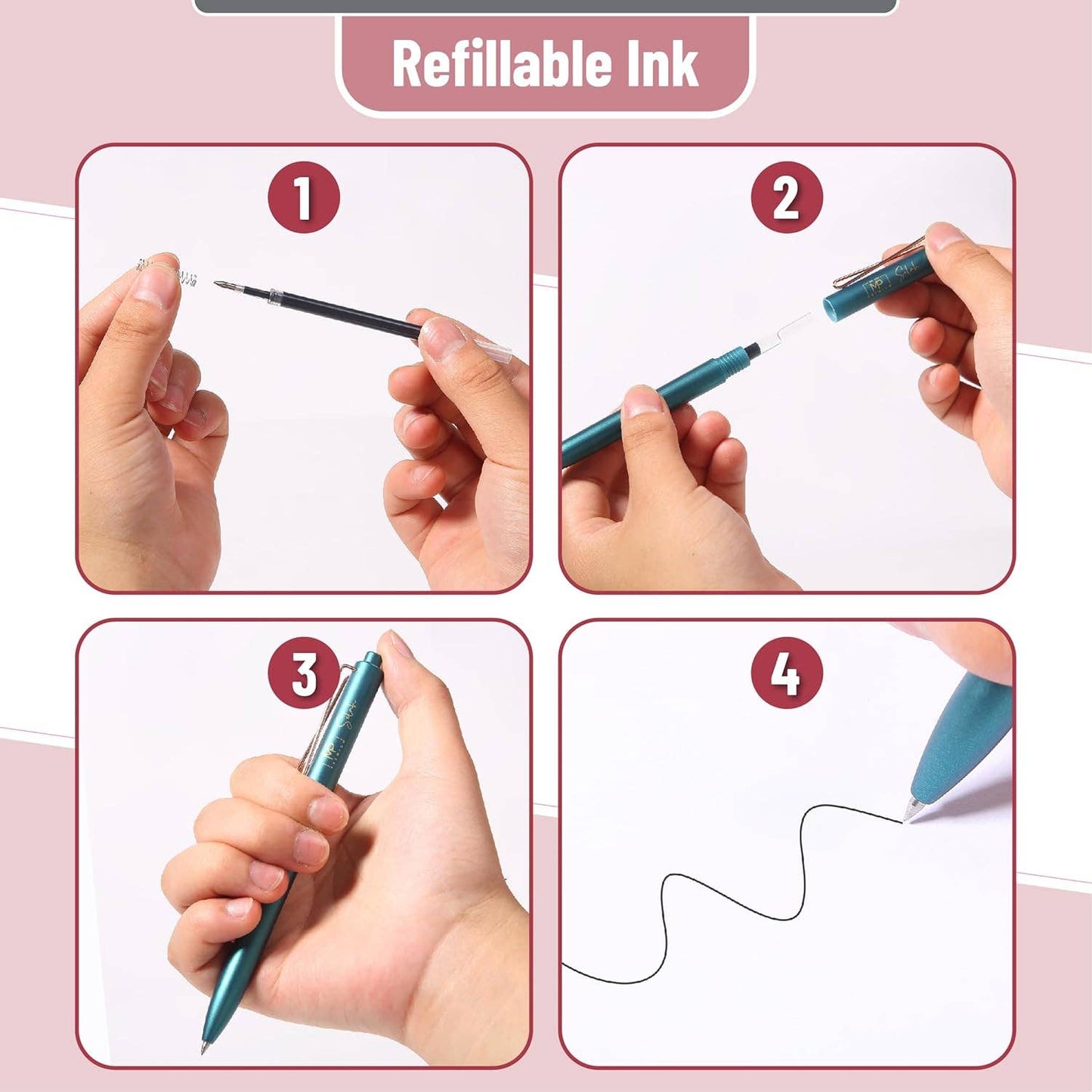 Mr. Pen Retractable Gel Pens - 12 Pack, Black Ink
