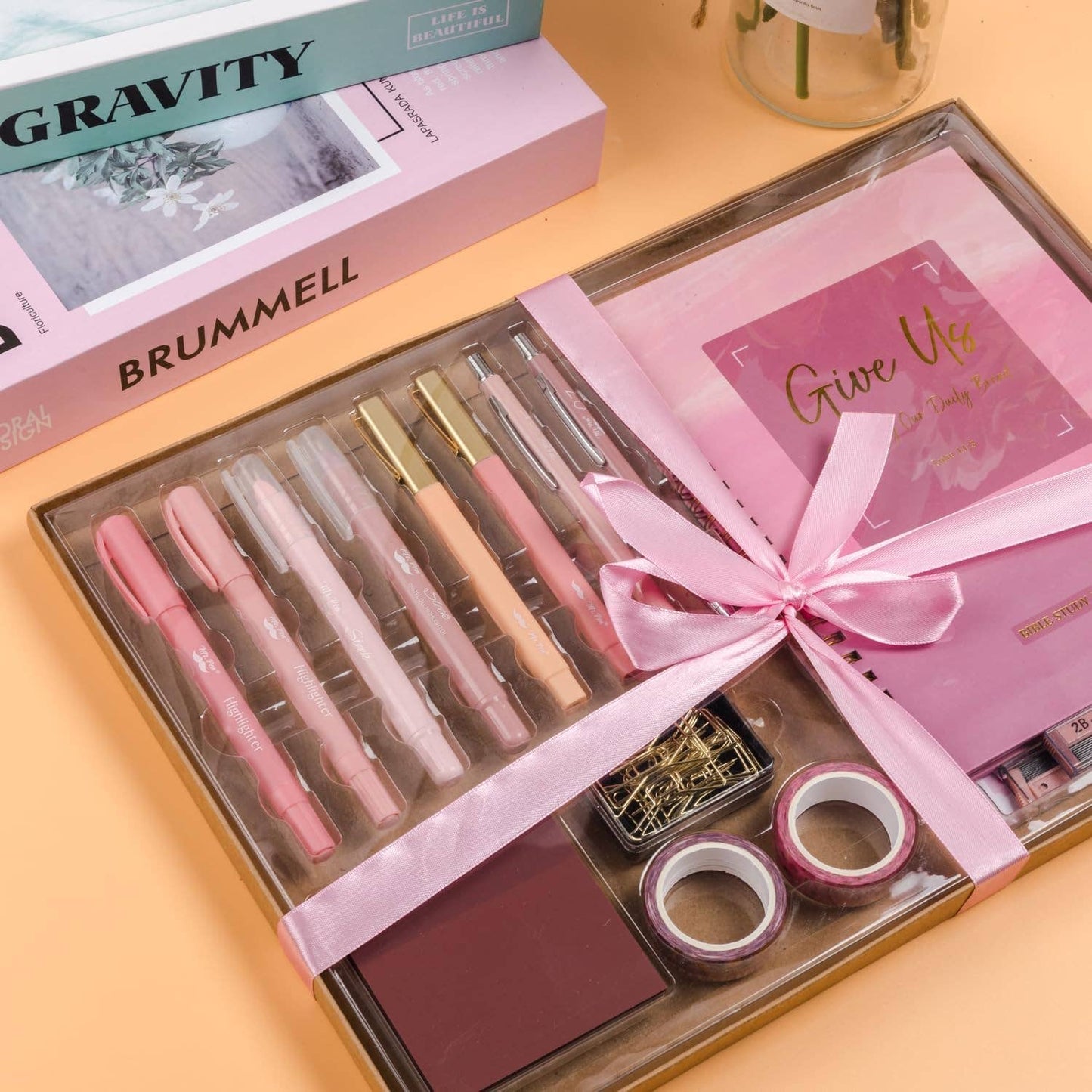 Pink Bible Journaling Kit, Bible Highlighters and Pens No