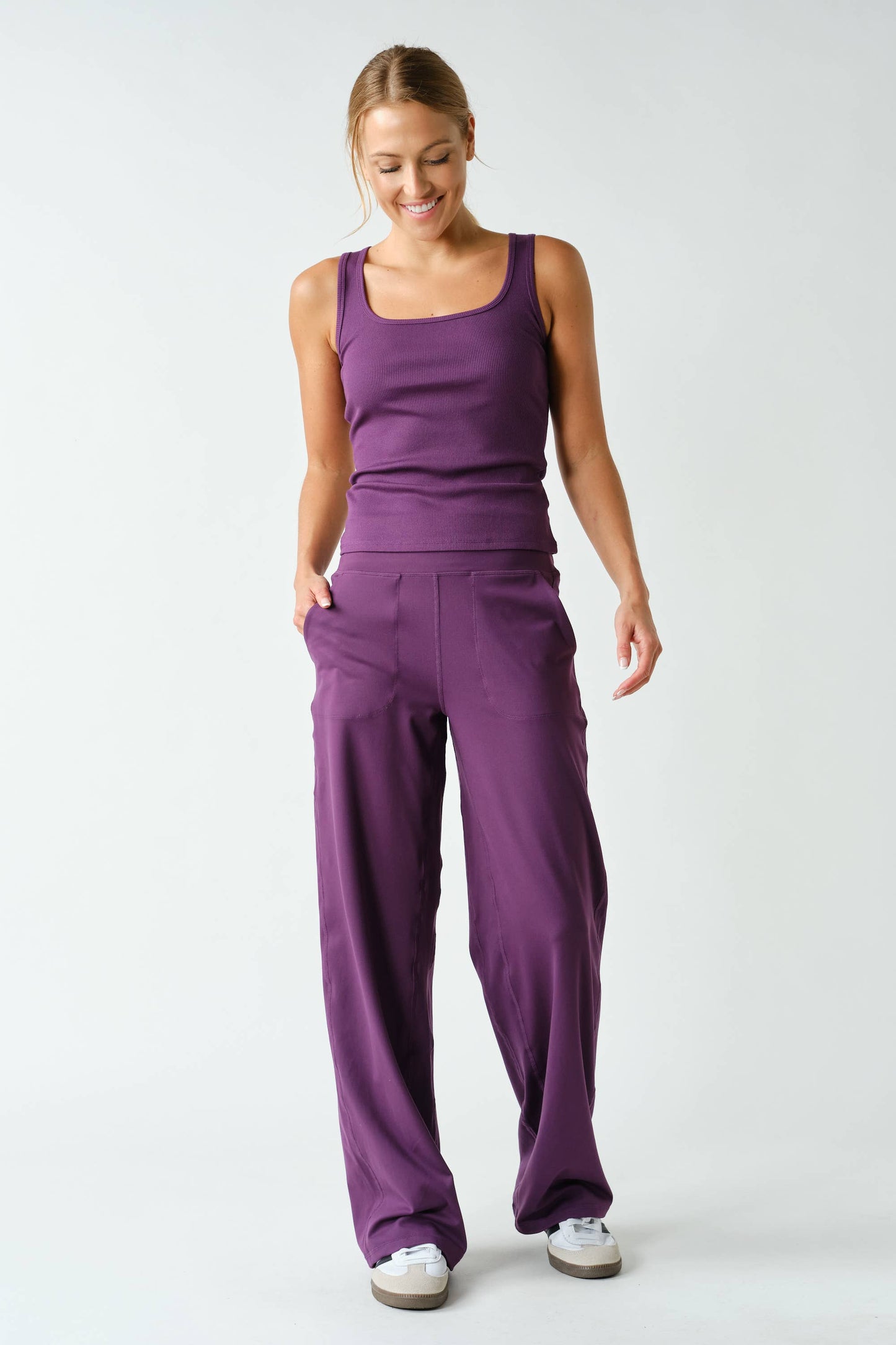 Square Neck Ribbed Tank Top