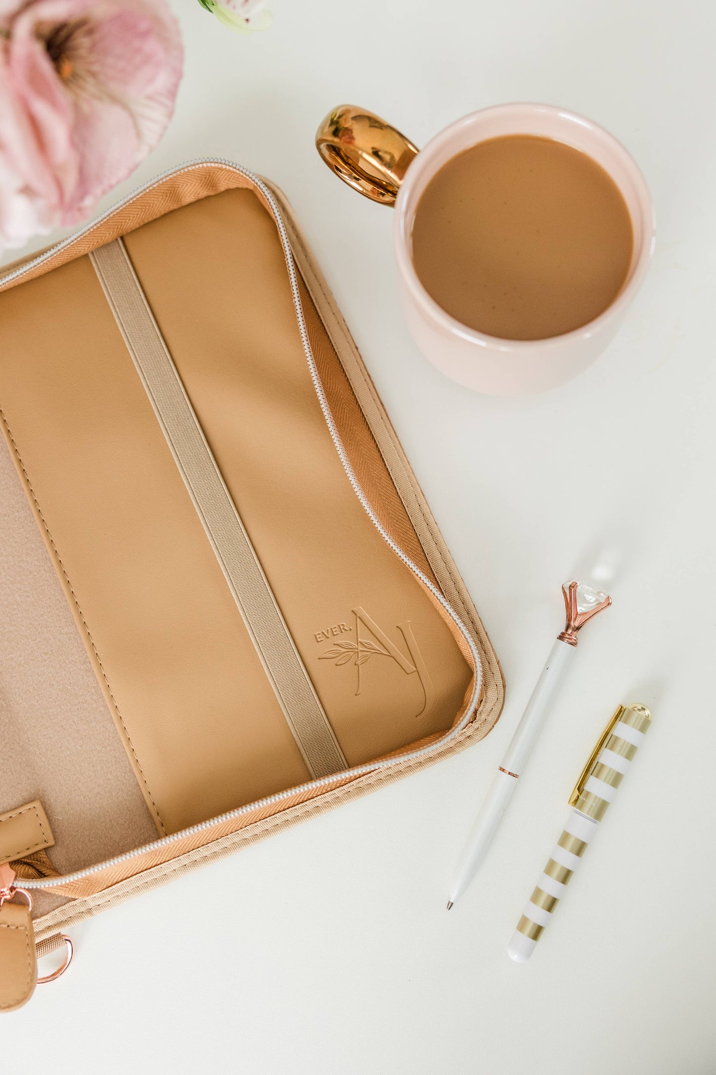 Crossbody  Weave Bible Case: CARAMEL