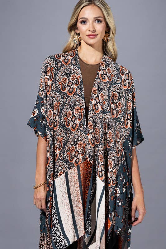 Long Paisley Cardigan