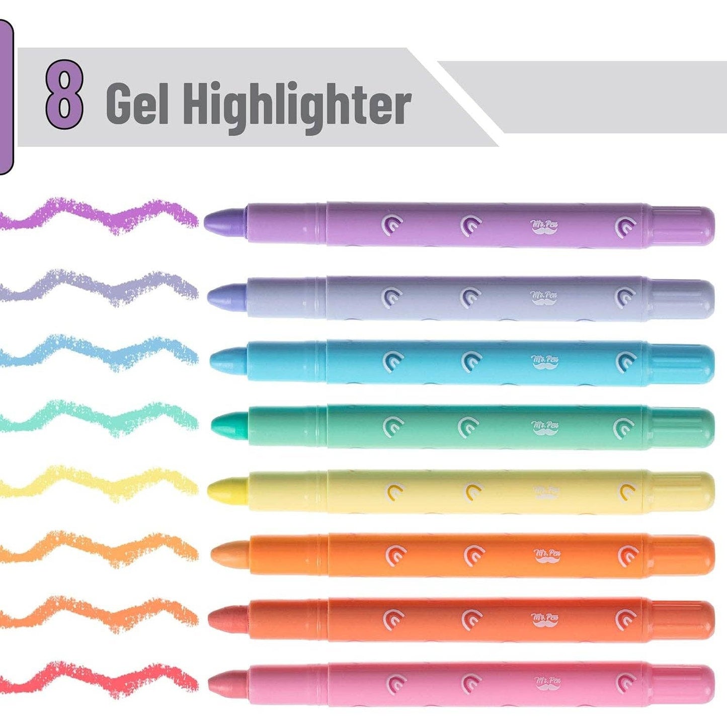 Bible Gel Highlighters 8 Pack No Bleed