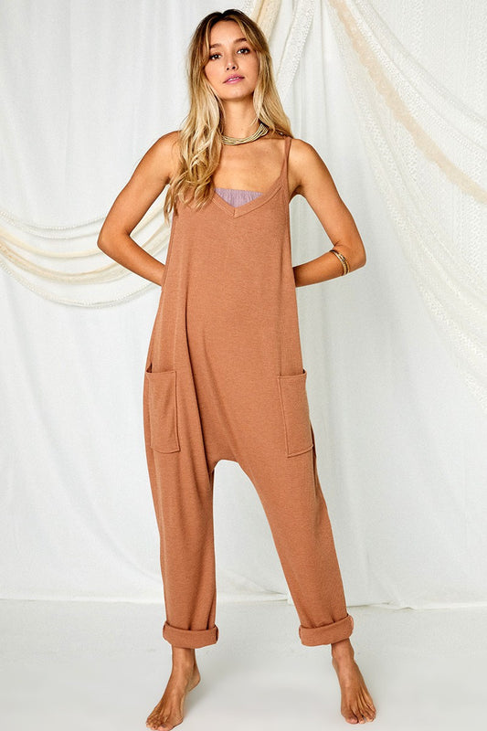 Camel Harem Jumpsuit