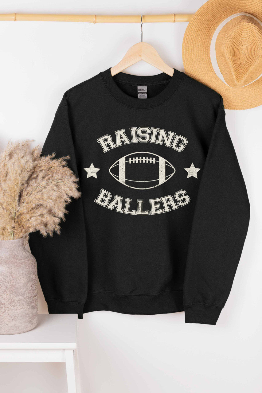 Black Football Raising Ballers Sweatshirt