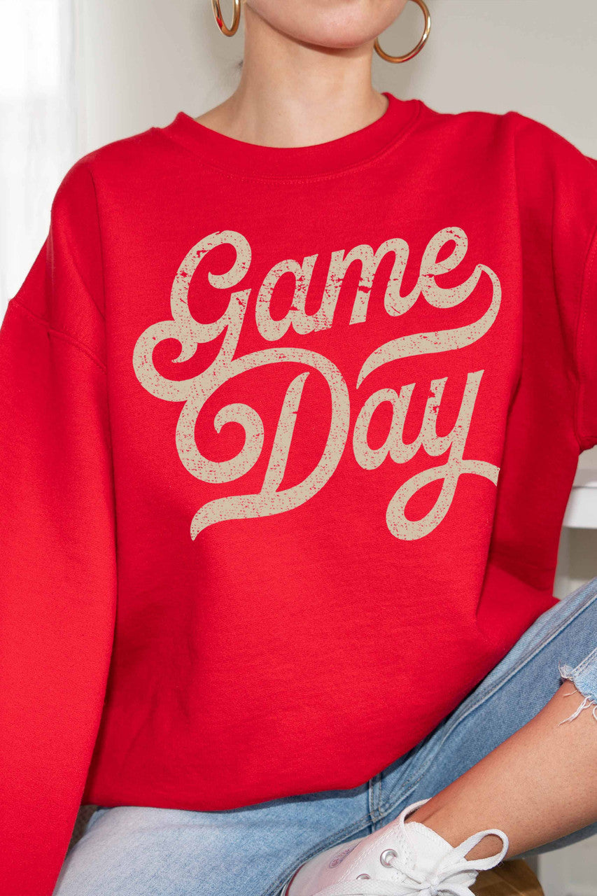 Red Gameday Graphic Sweatshirt