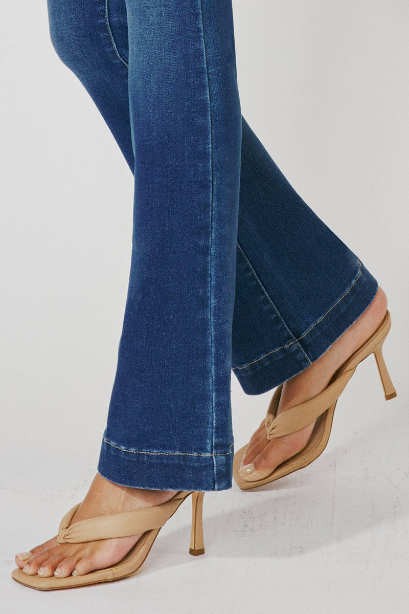 KC Mid Rise Pull On Bootcut Jeans