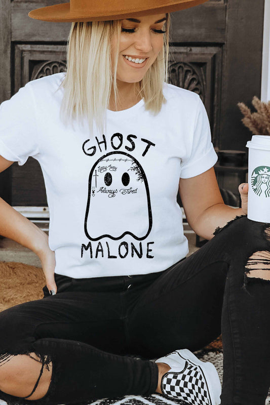 White Ghost Malone Graphic Tee