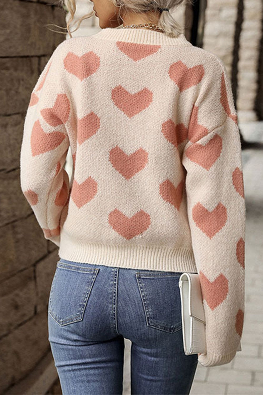 Pink Valentine's Knitted Sweater