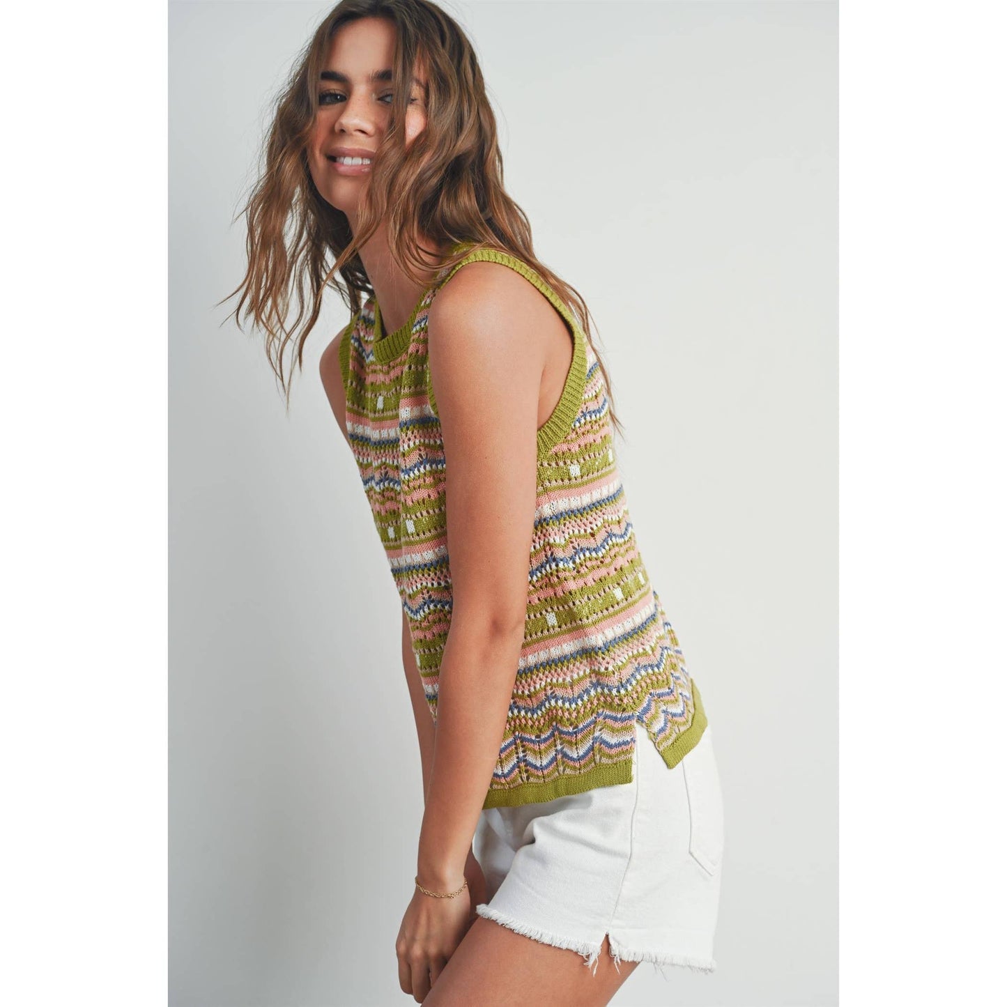 Geo Pattern Knit Top