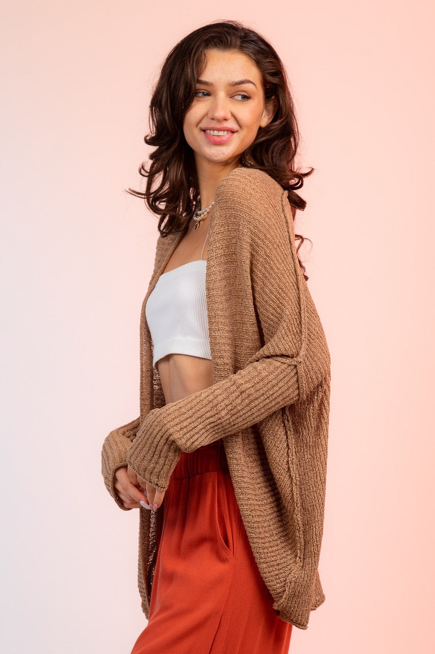 Sheer Mocha Cardigan