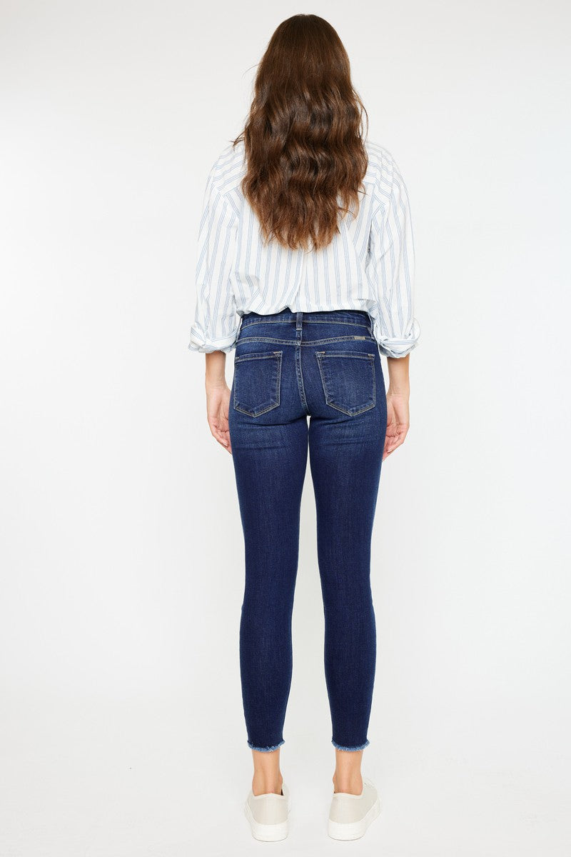 Dark Mid Rise Skinny Jeans