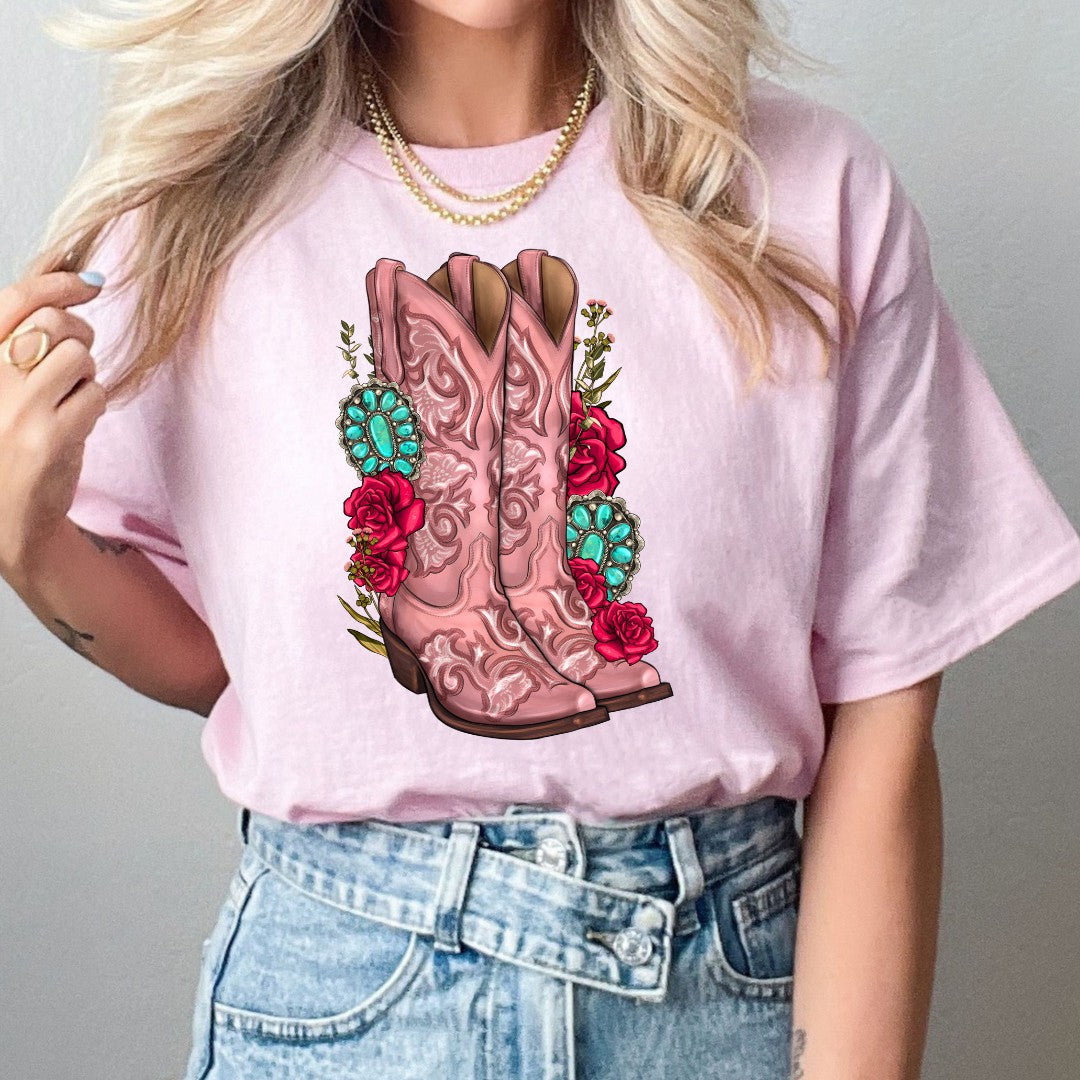Pink Boots Tee