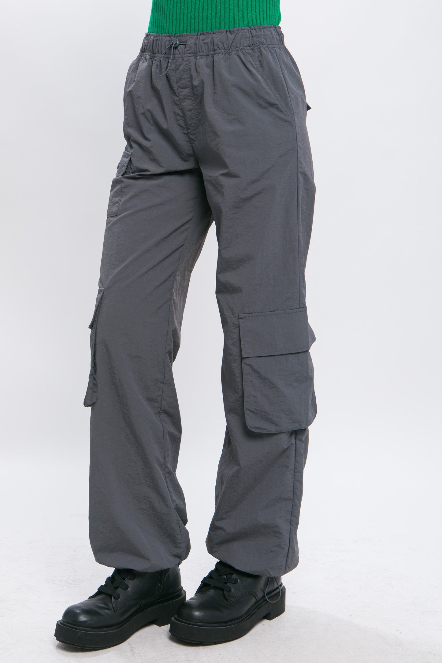 Charcoal Cargo Pants w/ Adjustable Cuff