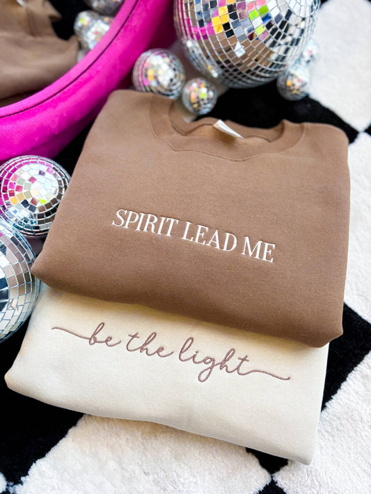 Spirit Lead Me Embroidered Crewneck Sweatshirt
