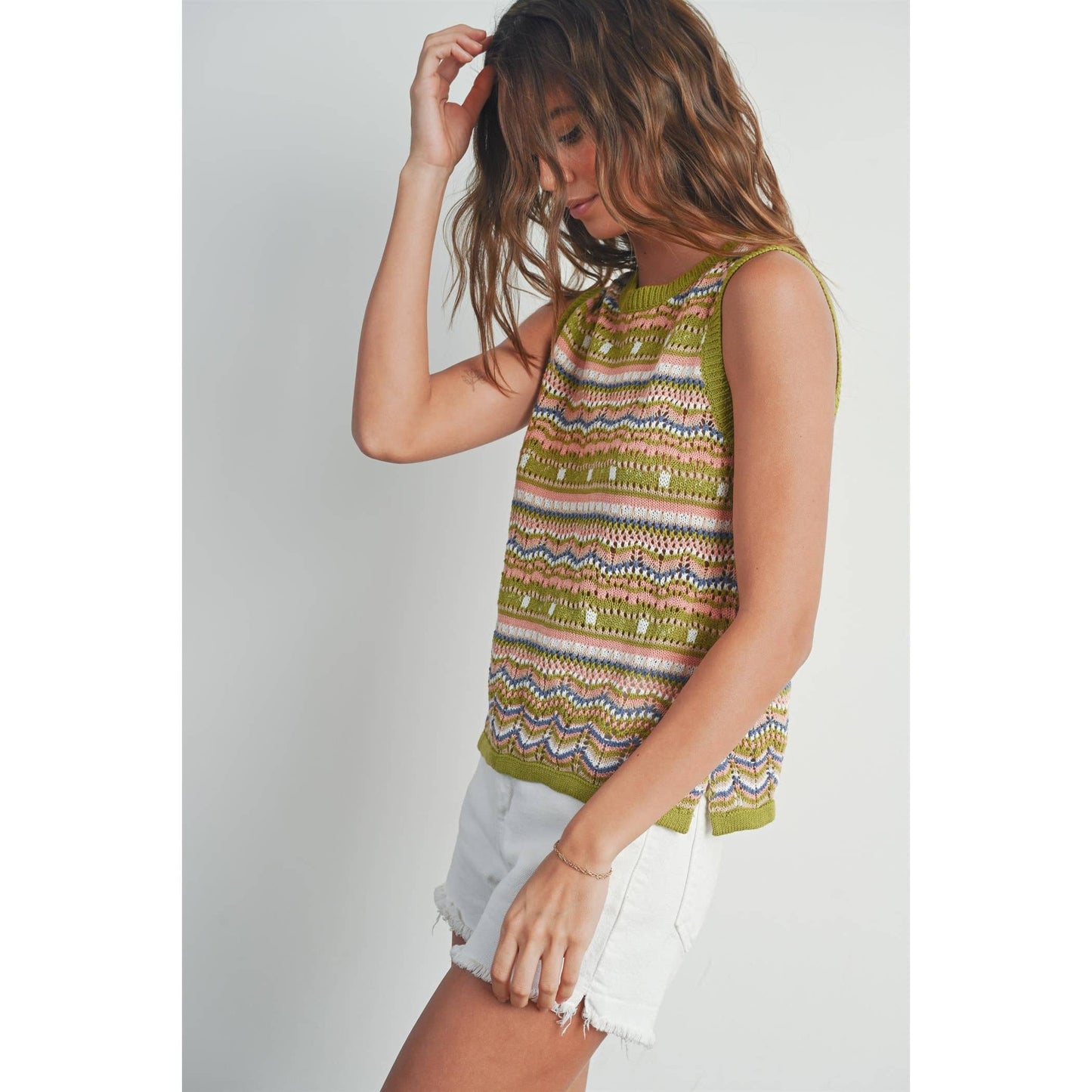 Geo Pattern Knit Top