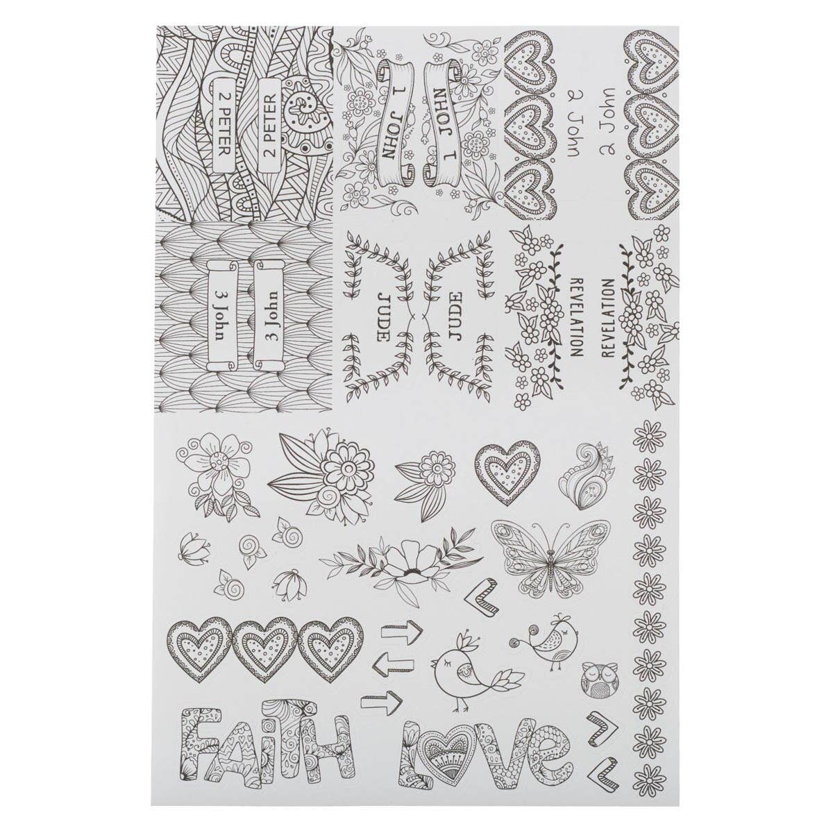 Bible Indexing Tabs Colorable