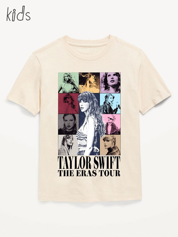 Kids Vintage White Taylor Swift Graphic Tee