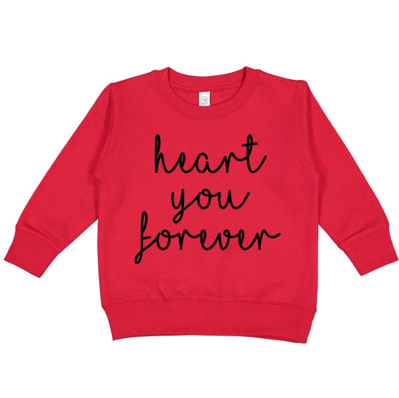 Kids Red 'Heart You' Crewneck