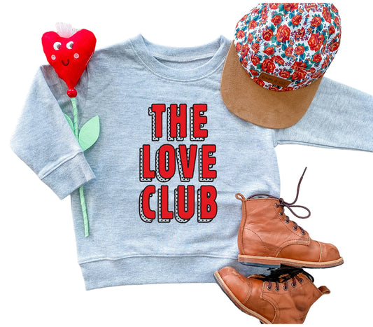 Kids Gray 'Love Club' Crewneck