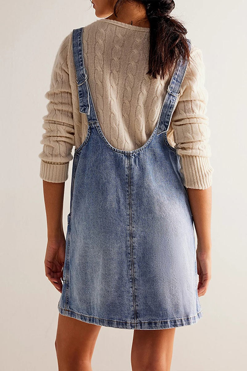 Blue Denim Overall Dress