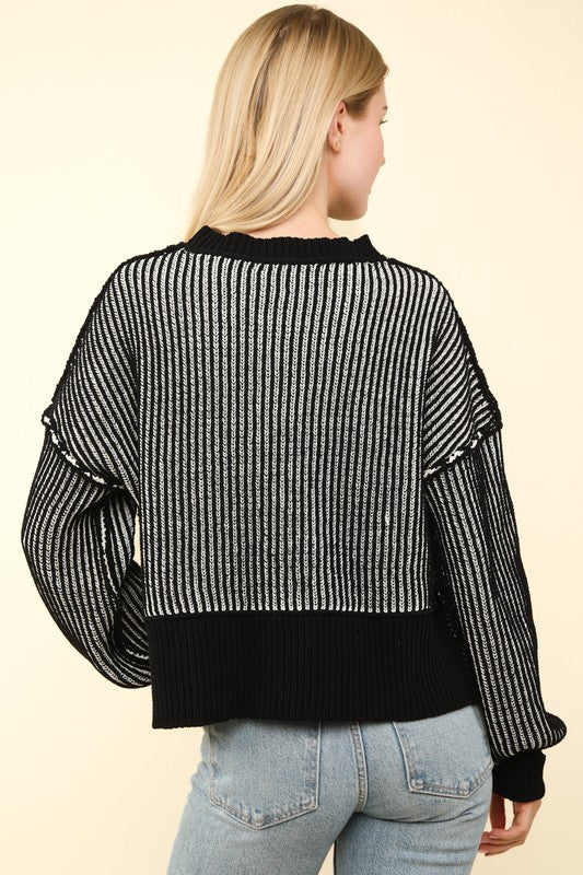 Black Striped Sweater