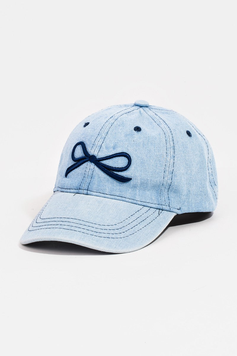 Denim Bow Hat