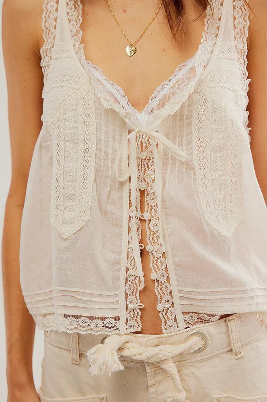 White Sleeveless Sheer Top